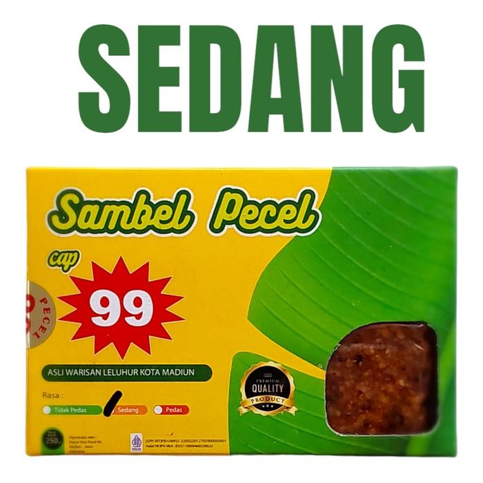

Sambal Pecel Madiun Siap Makan Cap 99 Bumbu Kacang Rasa Sedang - 99SEDANG Terlaris