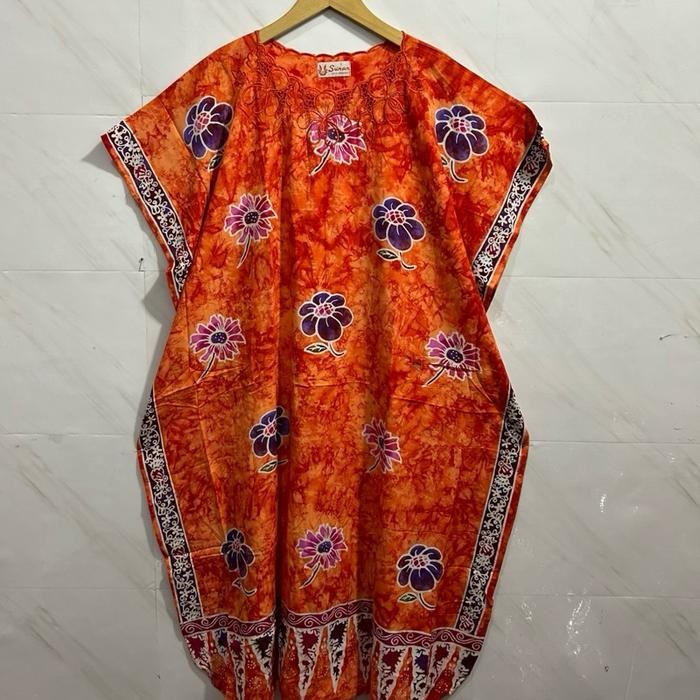 DRES BATIK SUNAN  MIDI KAFTAN BORDIR ALLSIZE - Orens