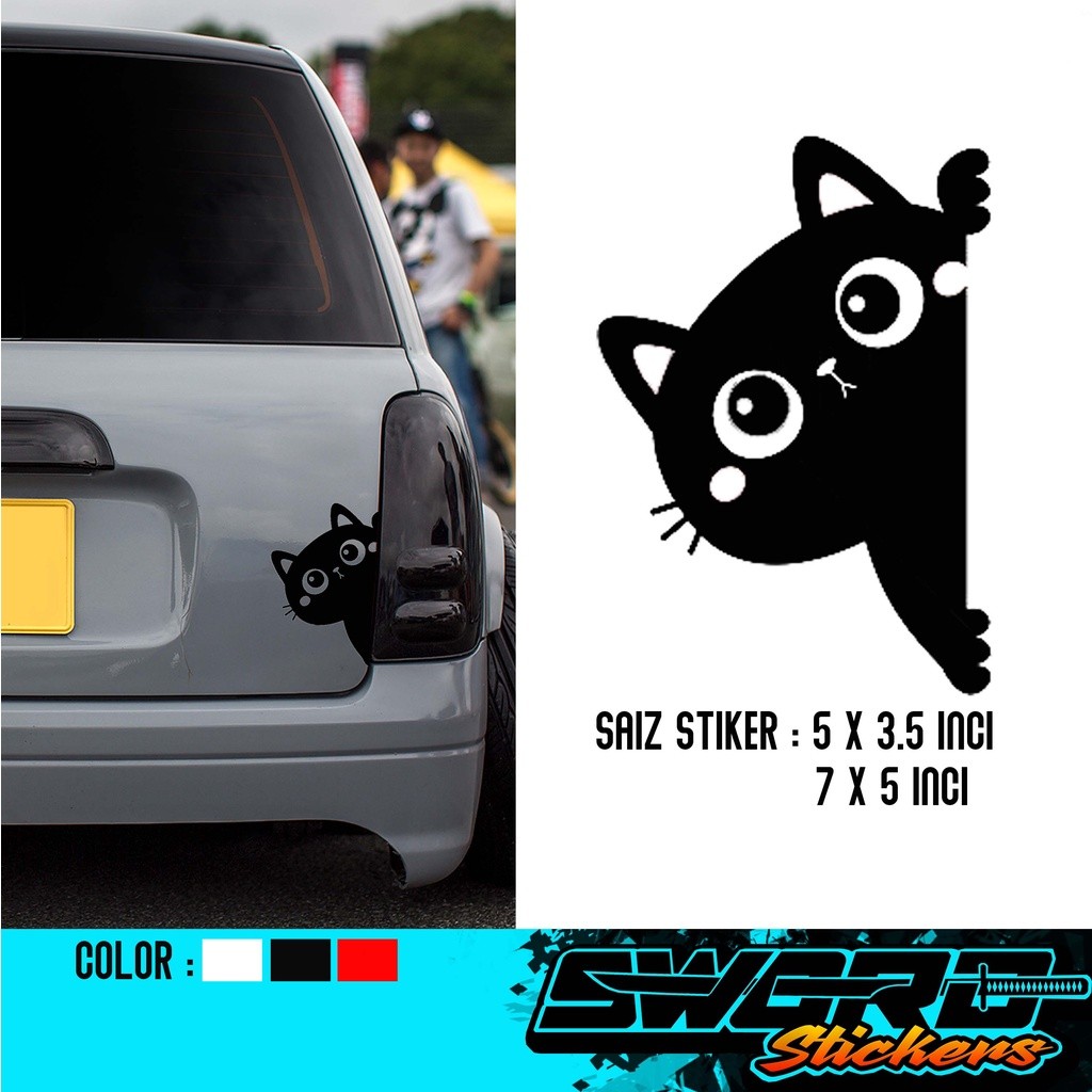 

STIKER KUCING 4 / CAT STICKER / KUCING COMEL / STIKER KERETA