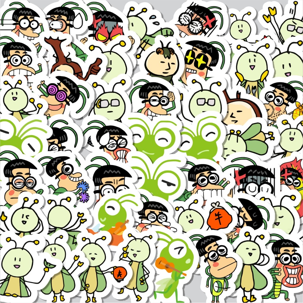 

Stiker Cutting Pack Sticker Hewan Belalang Isi 100Pcs Series Aesthetic Lucu Keren Untuk Koper Bahan Vynil