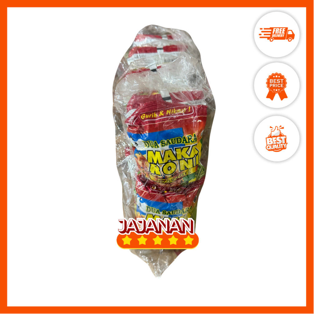 

Dua Saudara Makaroni Pedas Ecer 1000 Isi 20 pcs/Sogo Ecer 500 isi 40 pcs Jajanan Termurah