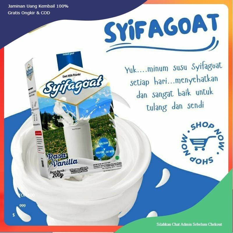 

Susu Kambing etawa syifagoat variant vanila jahe stroberi coklat original Pekalongan Herbal Darko