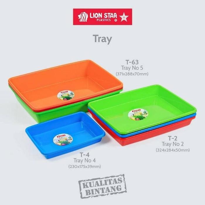 LION STAR NAMPAN PLASTIK NO. 3 T-3 26.5X21 TEBAL BAKI PLASTIK TATAKAN