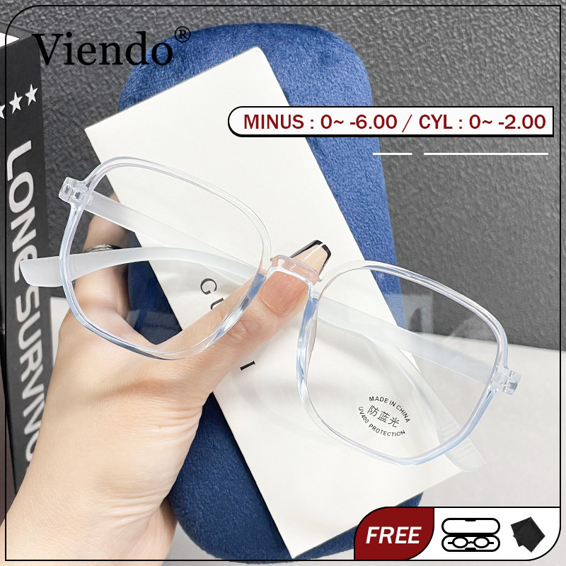 Viendo Kacamata Minus Photocromic Silinder Pria Wanita Frame Anti Radiasi Blueray Kaca Mata Optik