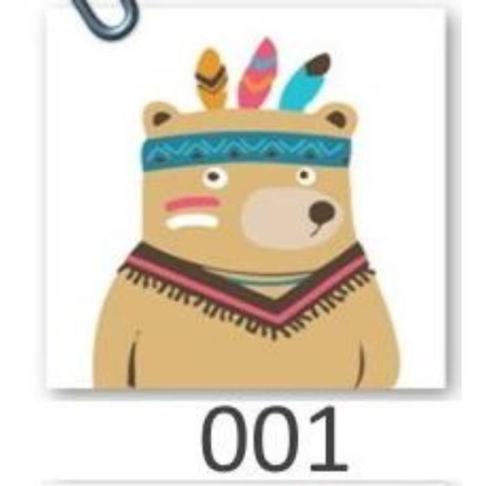 

canvas set painting - coloring by number - mewarnai pemandangan - Bear