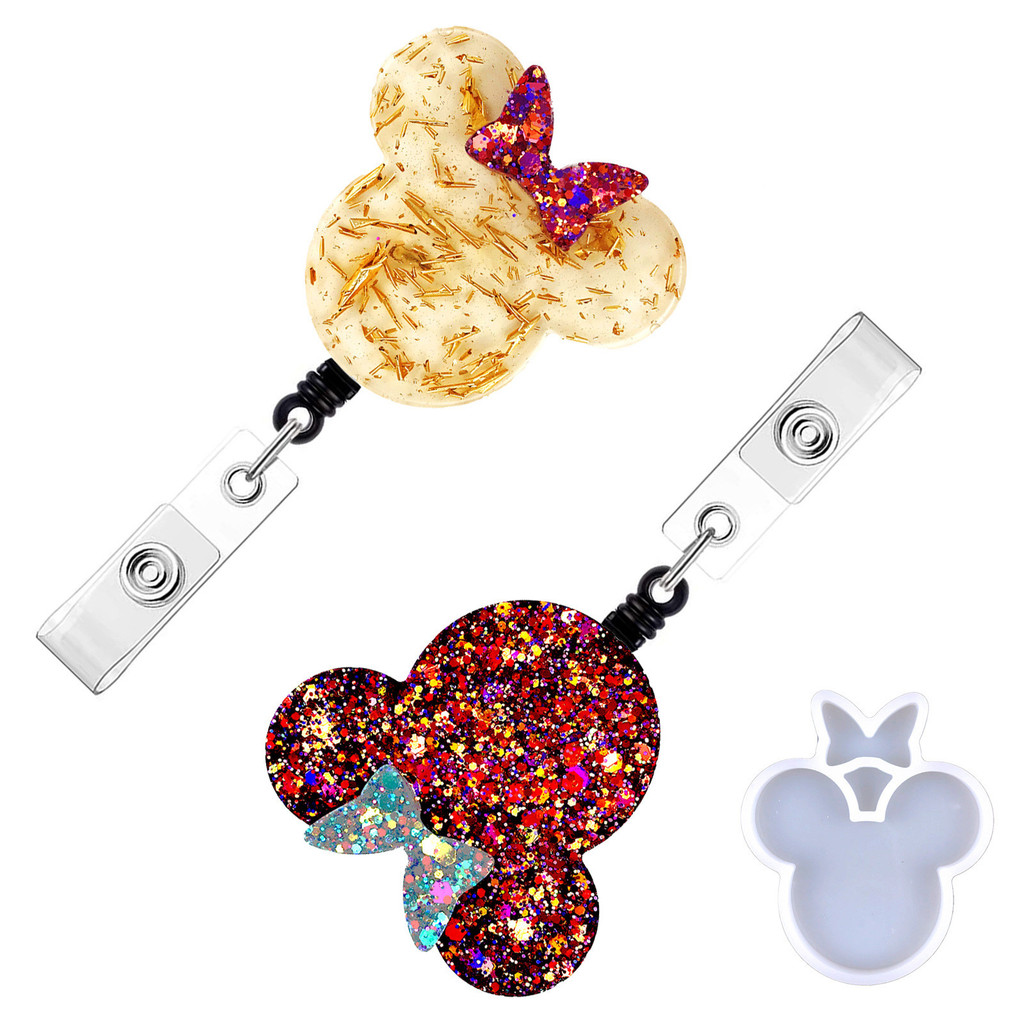 

Mickey Name Tag pendant Decoration Crystal Epoxy Resin Mold DIY Mickey Keychain Pendant Work Card Decoration Silicone Mold