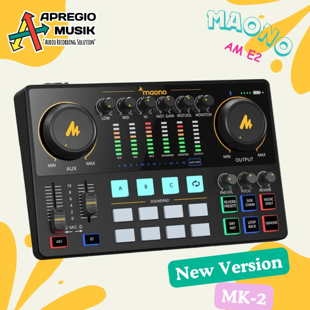 Maono Maonocaster E2 E 2 AME2 AME 2 Live Streaming Soundcard ORIGINAL