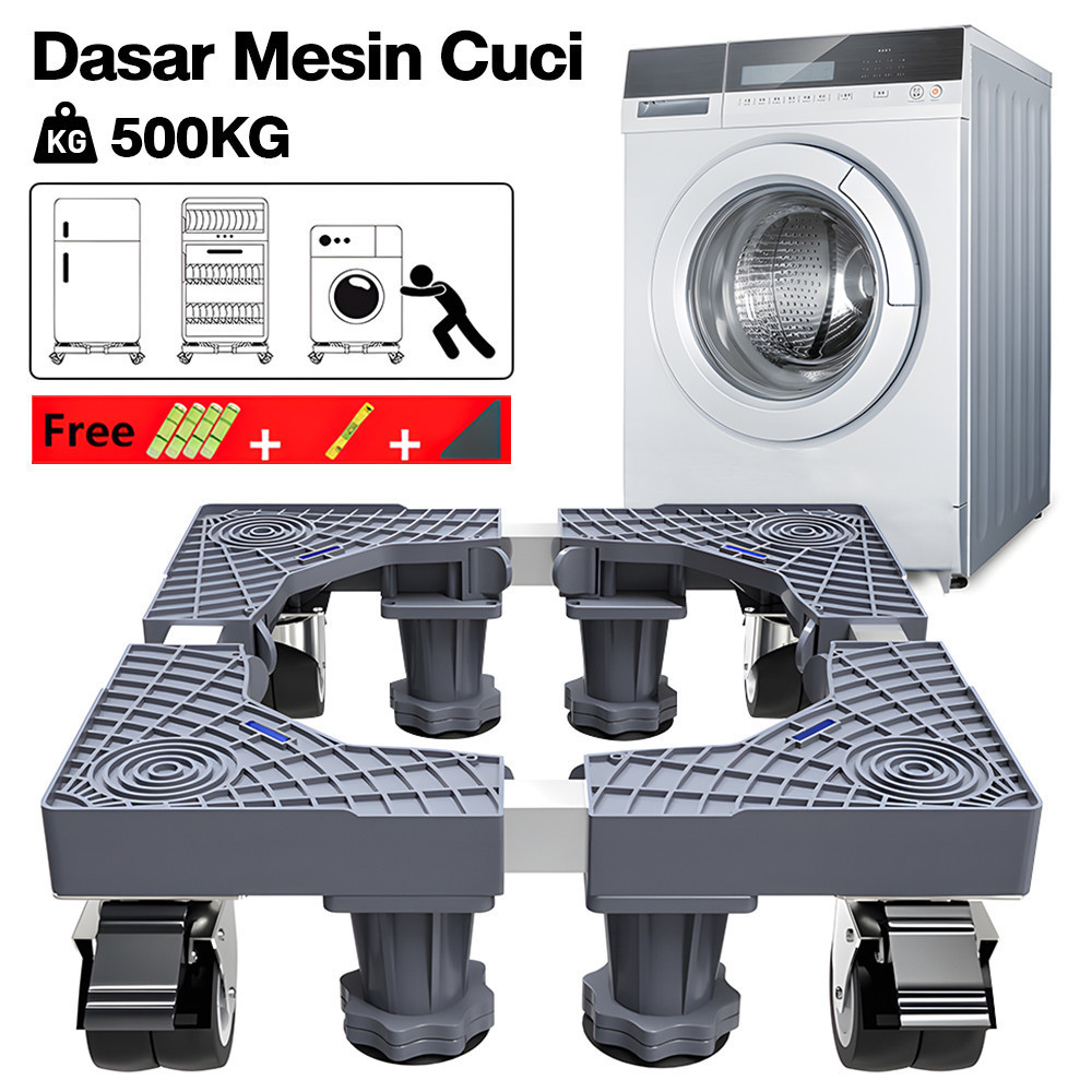 Alas Mesin Cuci Stainless Steel yang Dapat Disesuaikan / Alas Kulkas, Dudukan Mesin Cuci /kaki kulka