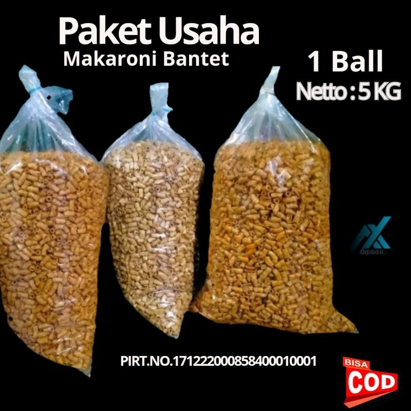 

Paket Usaha 1 Ball Makaroni Bantet Khas Tasikmalaya 5 Kg