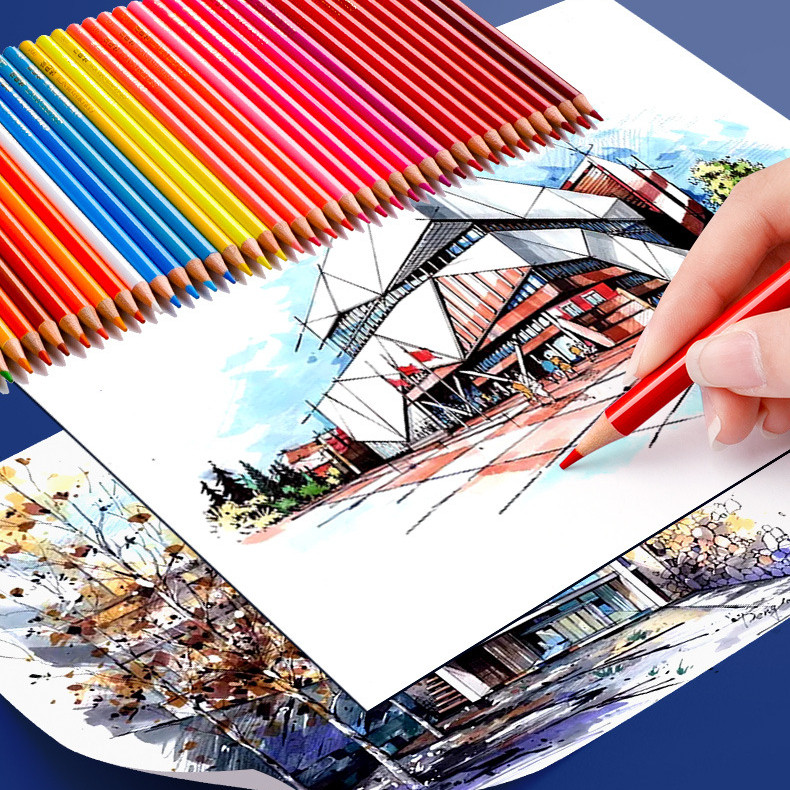 

High Grade Oil Pencil Color Pensil Warna Minyak 48/72 Pencil Color Set