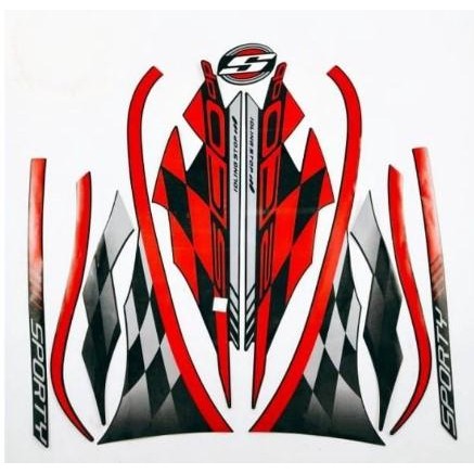 Stiker Striping Motor Honda Scoopy Sporty Tahun 2018 Full Body Terbaik dan Original Motorcycle