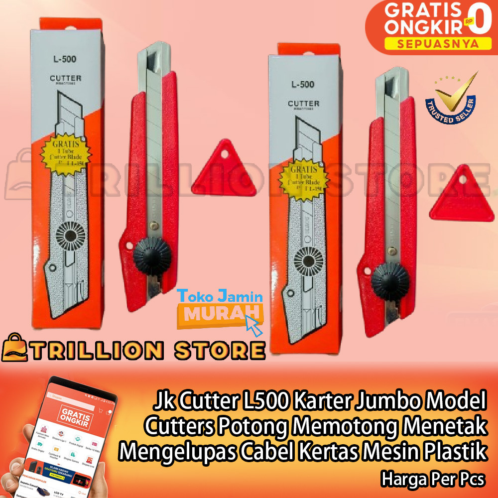

Jk Cutter L500 Karter Carter Curter Kuter Jumbo Model Geser Cater Cutters Potong Memotong Menetak Kater Besar Mengelupas Kabel Cable Cabel Kertas Mesin Plastik Pelastik Gunting Blade LLS Multifungsi Serbaguna