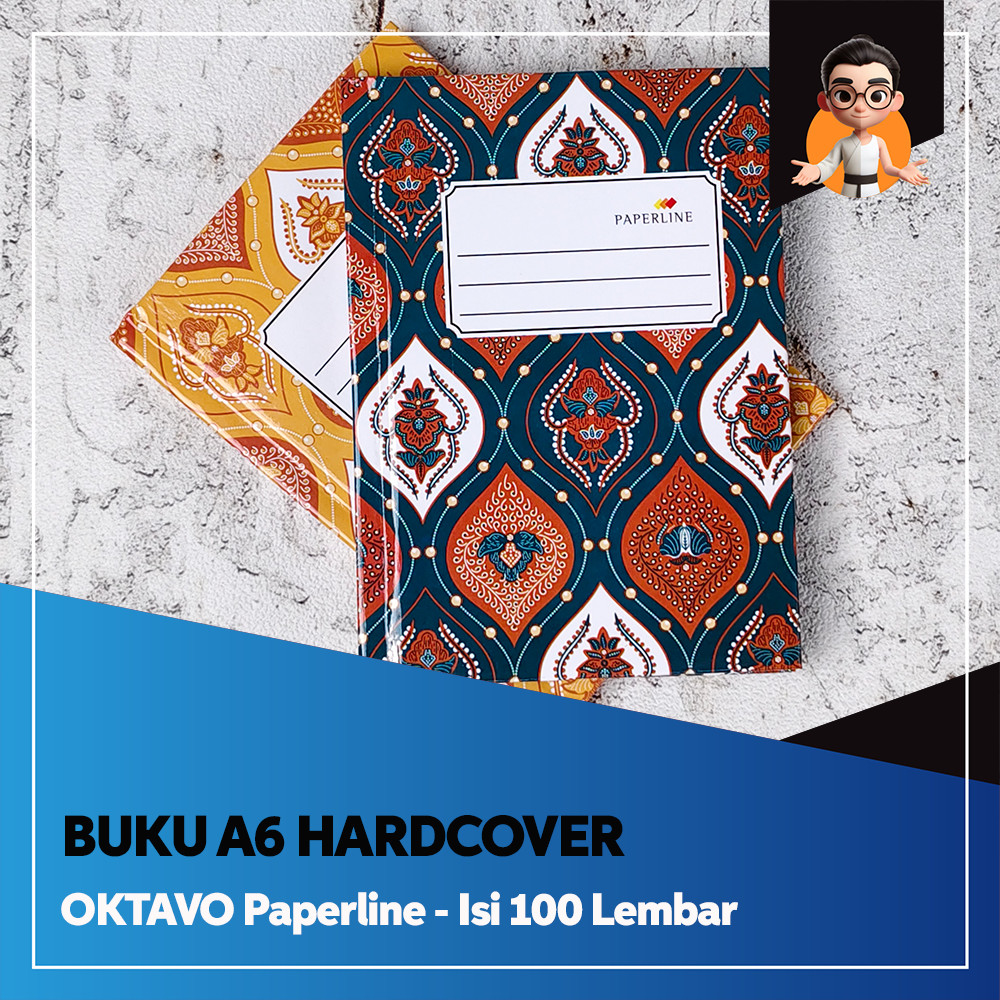 

BUKU A6/ OKTAVO 100 Lembar Paperline Hardcover / Tebal Paperline PPL Octavo A6 Saku
