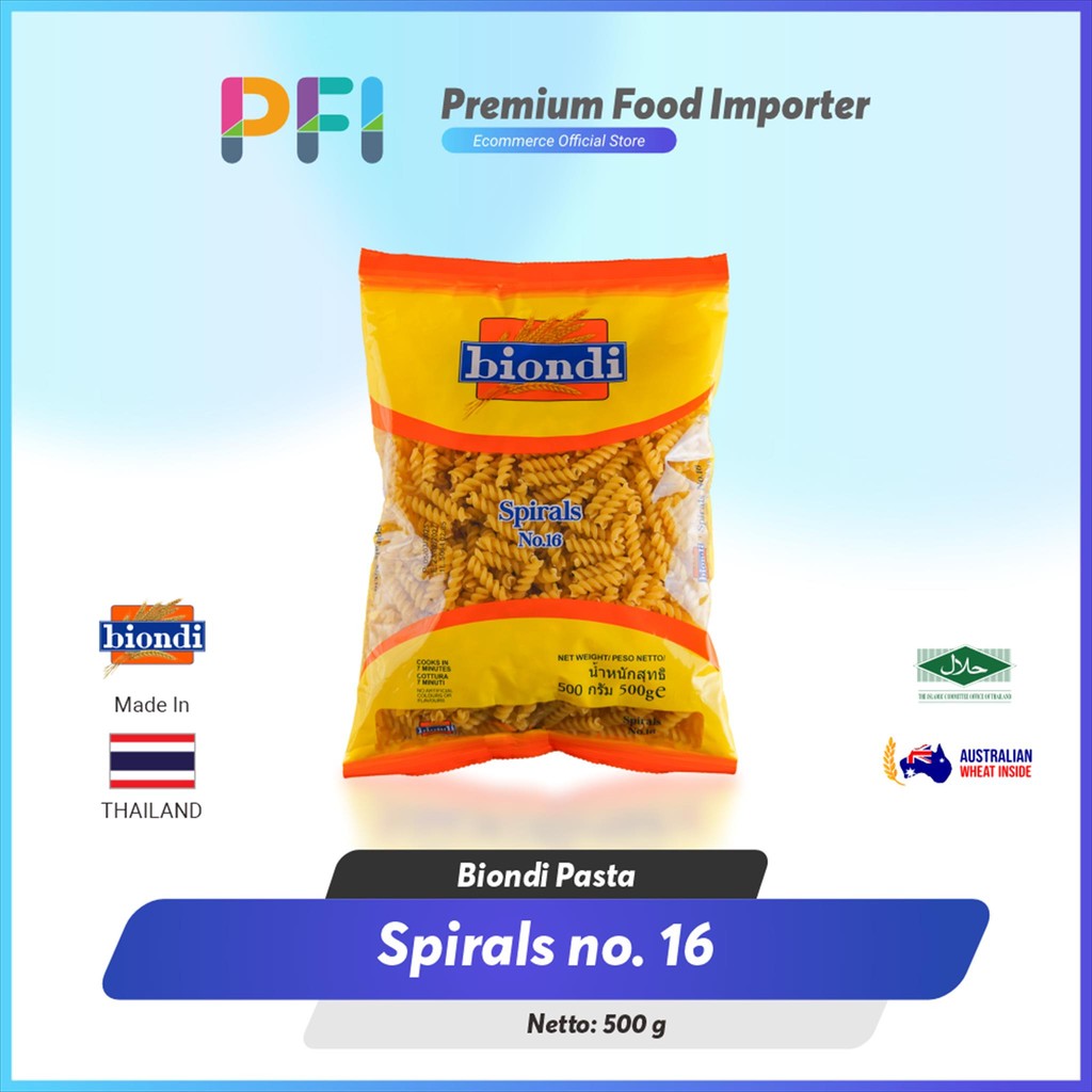 

Pasta Biondi Spirals No 16 500gr
