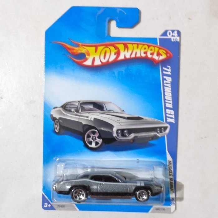 Hotwheels 71 Plymouth GTX dark grey 2009 HW