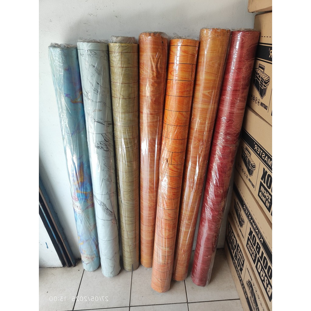 Karpet Lantai Plastik Vinyl MTERAN / Karpet Plastik Kayu Vinyl 1 METER perkakas berkah