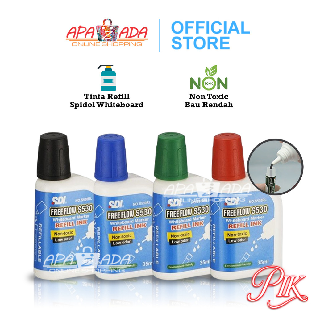 

Apazada Refill Isi Tinta Spidol Whiteboard / Refill Spidol Papan Tulis S530RL Murah