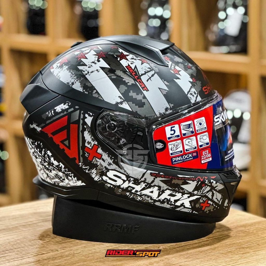 Helm Motor SHARK SKWAL i3 Hellcat Matt Full Face Helmet Original Tour