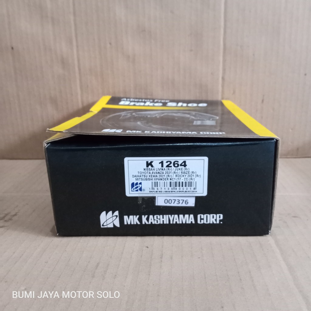 BRAKE SHOE KAMPAS REM BELAKANG XPANDER RAIZE ROCKY GRAN AVANZA XENIA VELOZ K1264 MK KASHIYAMA