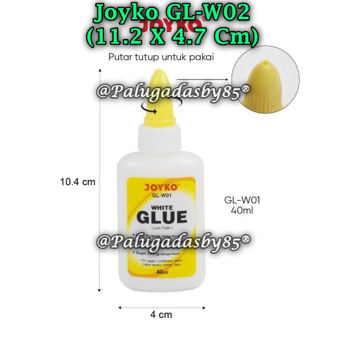 

(1 Biji) GROSIR Glue JOYKO GL-W02 / White Liquid Glue Lem Putih Cair Kertas Joyko GL-W02 (1 Biji)