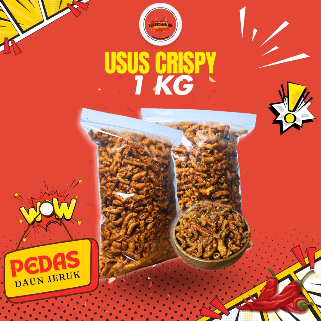 

Keripik Usus Ayam Crispy Pedas Daun Jeruk 1kg