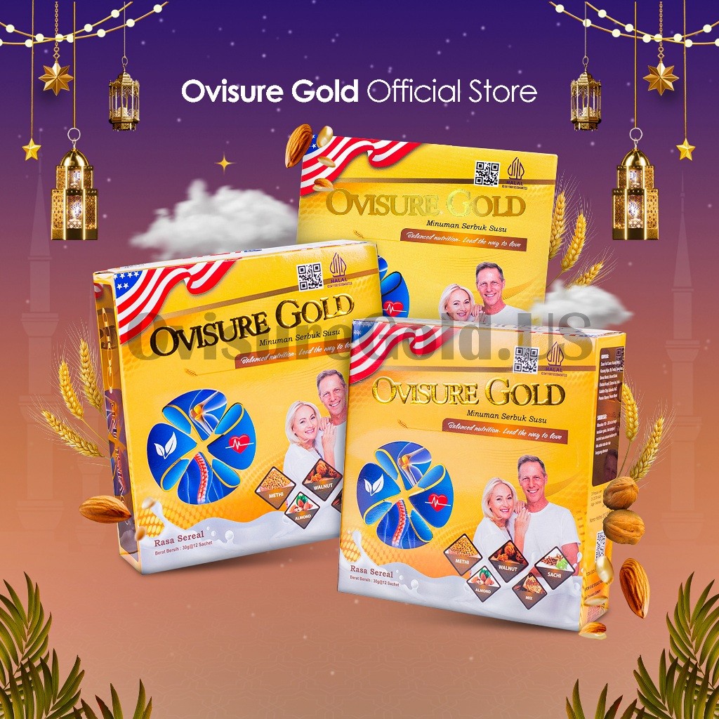 

3 BOX OVISURE GOLD MILK SUSU VITAMIN TULANG DAN SENDI NYERI OTOT KERAM KEBAS