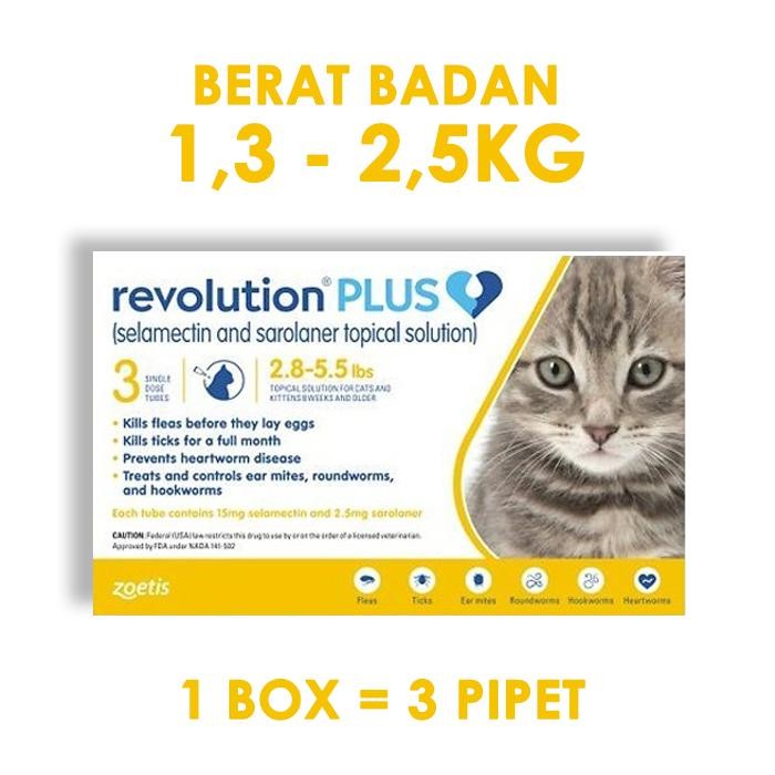 Obat Kutu Tetes REVOLUTION CAT PLUS Obat Kutu Kucing