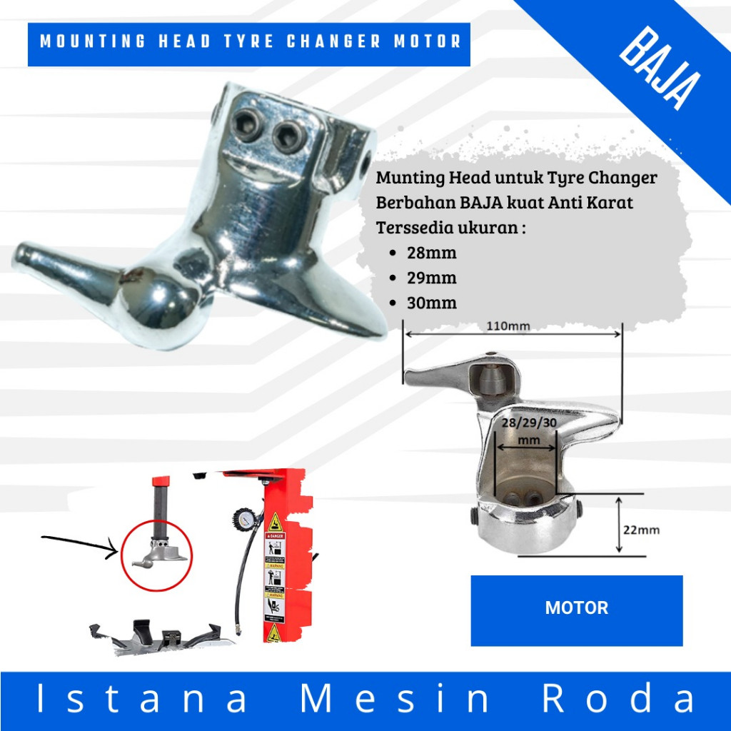 BAHAN BAJA mounting head tyre changer khusus  motor baja/mounting head mesin bukaan banco