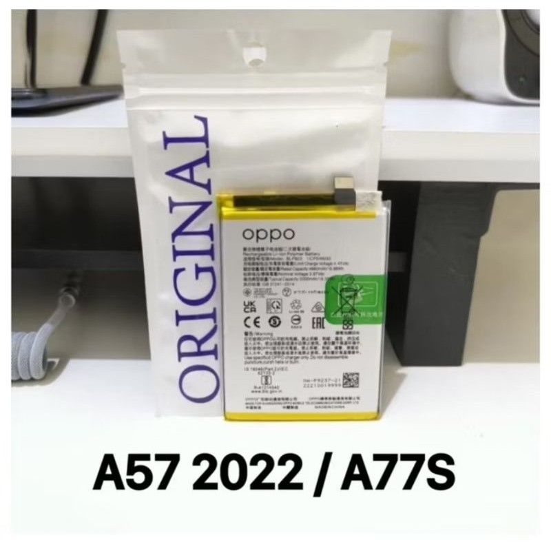 Baterai Batre Oppo A57 2022 4G / A77s Batre Oppo Blp923 original 100%CO