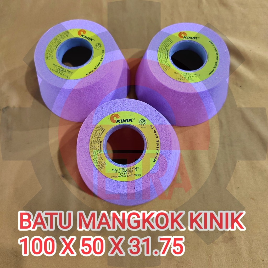 Batu Gerinda KINIK Mangkok 4inch Lubang 31.75mm KINIK PA 80 KV 11A PINK
