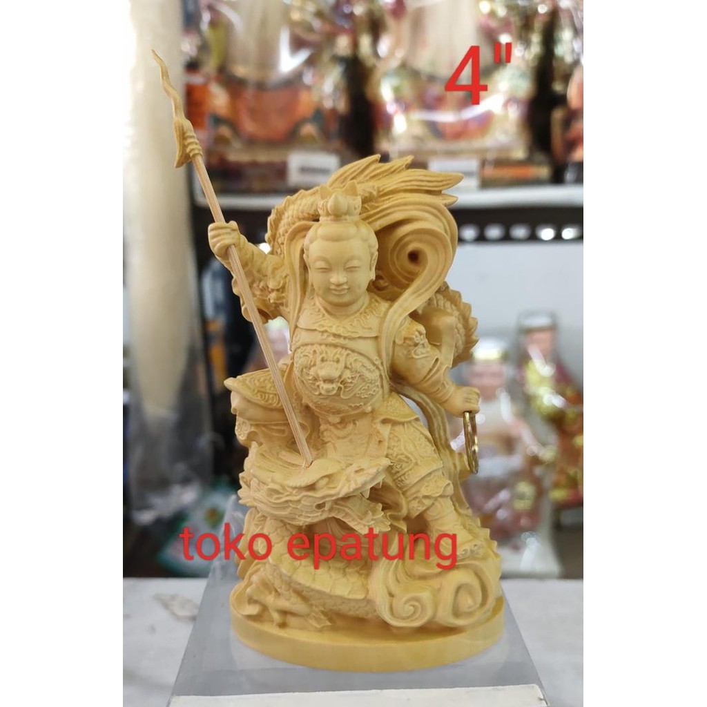 patung dewa naca / naca / nacha -Naga - kayu - 4 inch - Polos (l)