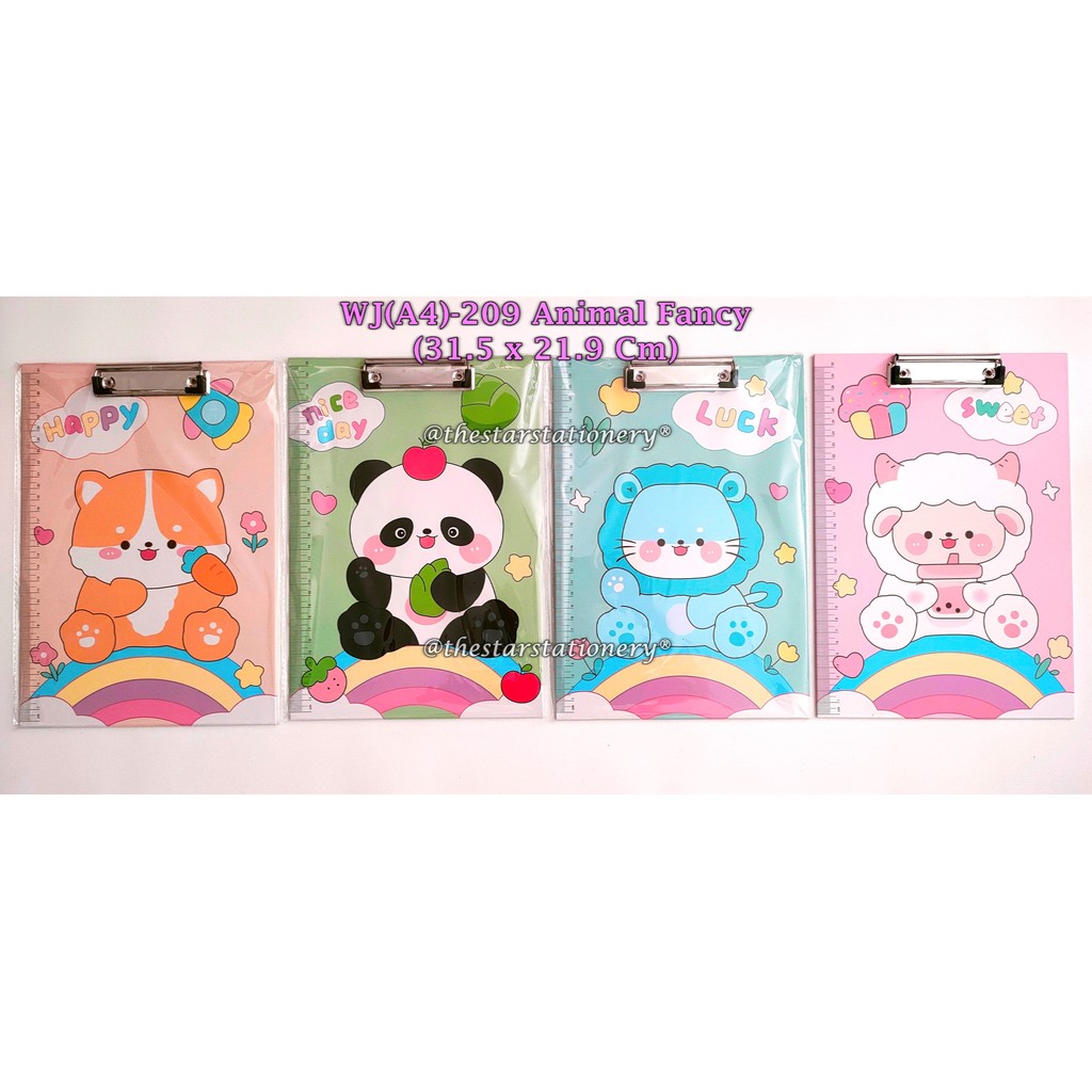 

(1 Biji) Clip Board Animal Fancy 31.5*21.9 Cm / Papan Ujian Animal A4 / Clipboard GXIMP WJ(A4)-209