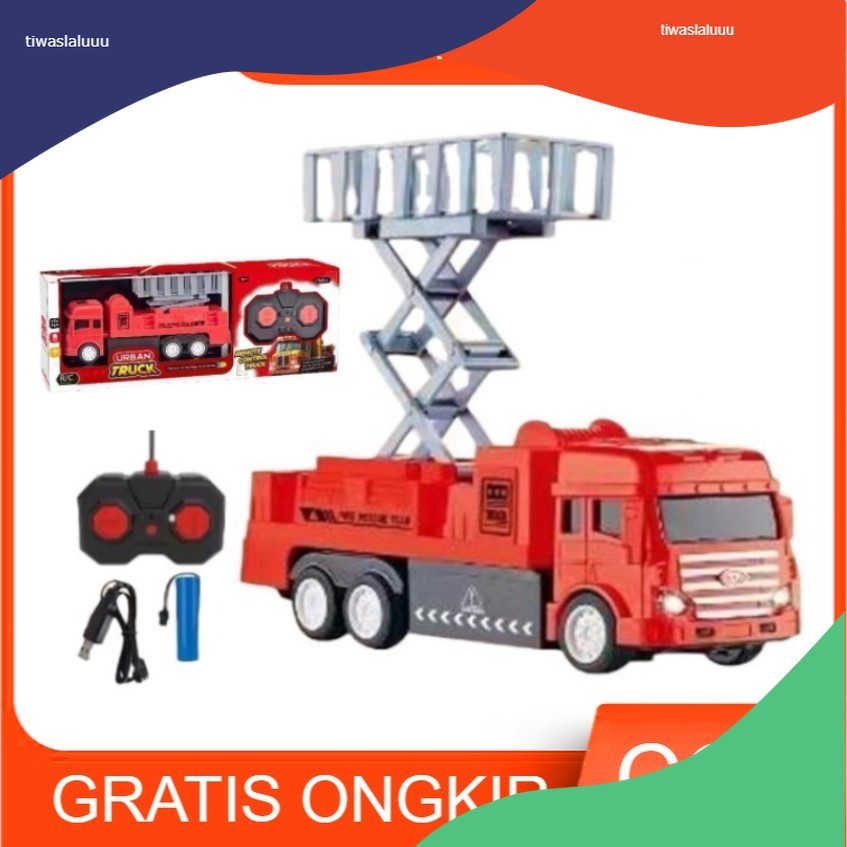 Mainan Anak RC URBAN TRUCK FIRE RESCUE 833-49 Mainan Truck RC Mobil Pemadam Remote Control
