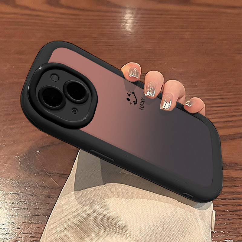 Senyum gradien Untuk case oppo a16 a57 a77s a3s a15 a15s a60 a17 a17k a54 a5s a53 a7 a12 a58 a96 a76