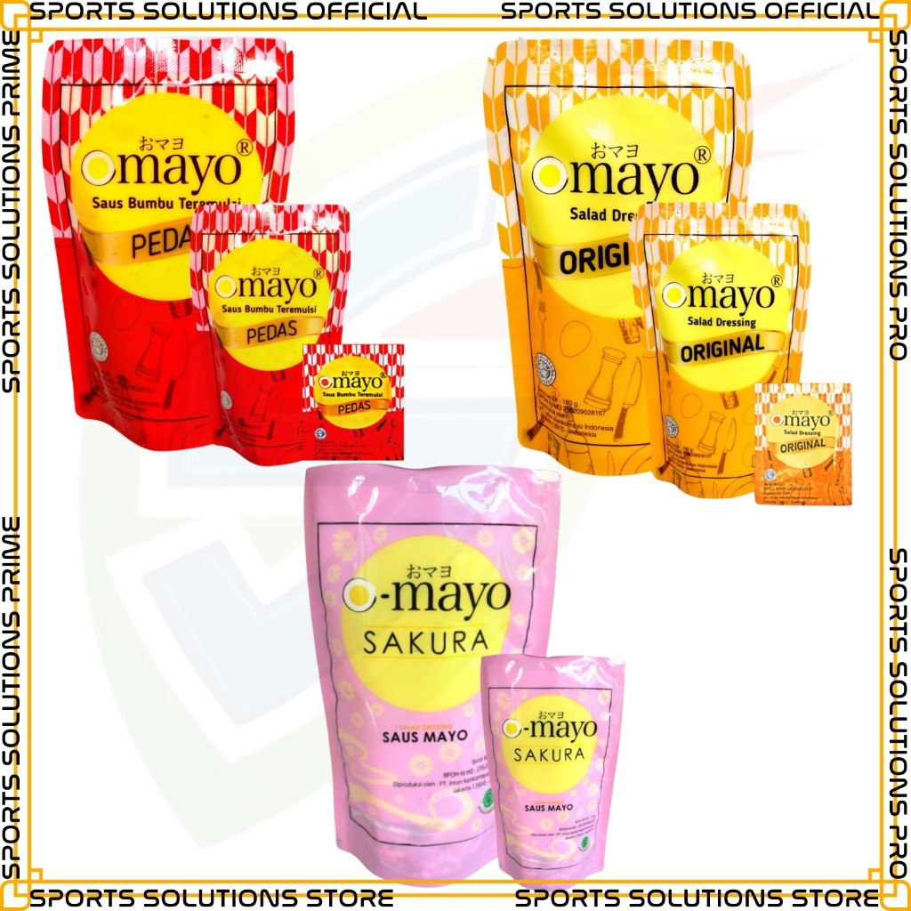 

Omayo Mayonaise Original / Pedas / Mayo Sakura POUCH 1kg omayo original/ manis - pedas - sakura 1kg