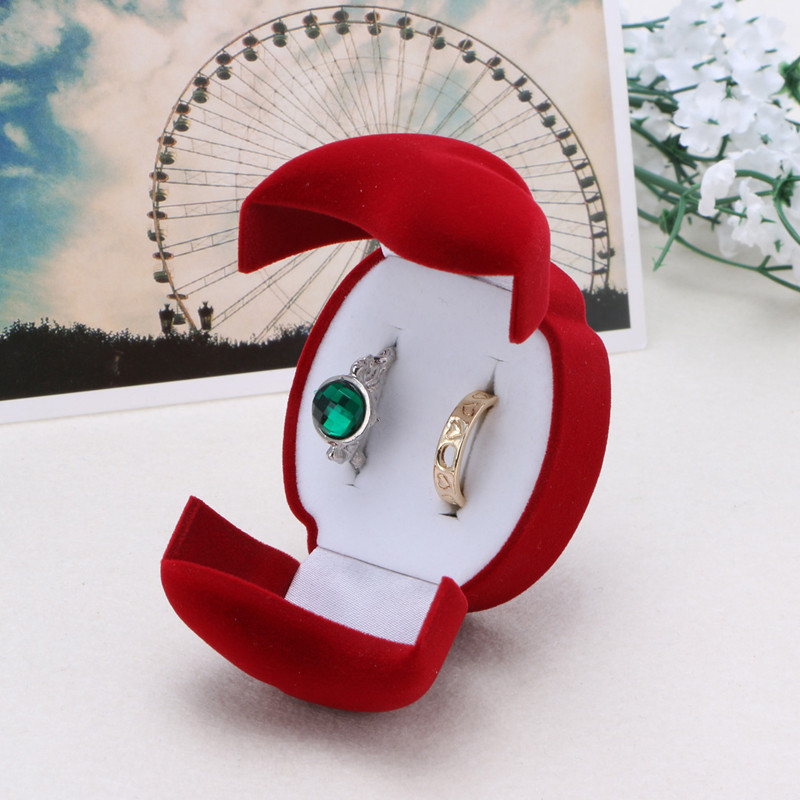 

Engagement Wedding Couple Ring Earring Jewelry Display Storage Cases F0S4