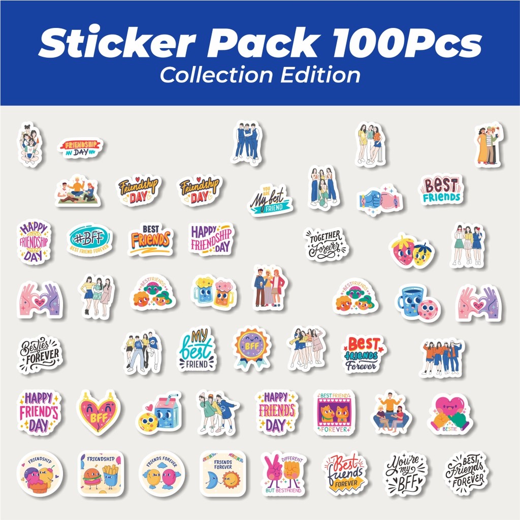 

Hot Stiker Persahabatan Aesthetic Lucu Anti Air Stikers Berperekat Waterproof Sticker Decal Buat Motor Helm Buku Journal Koper Casing HP Laptop Botol Minum