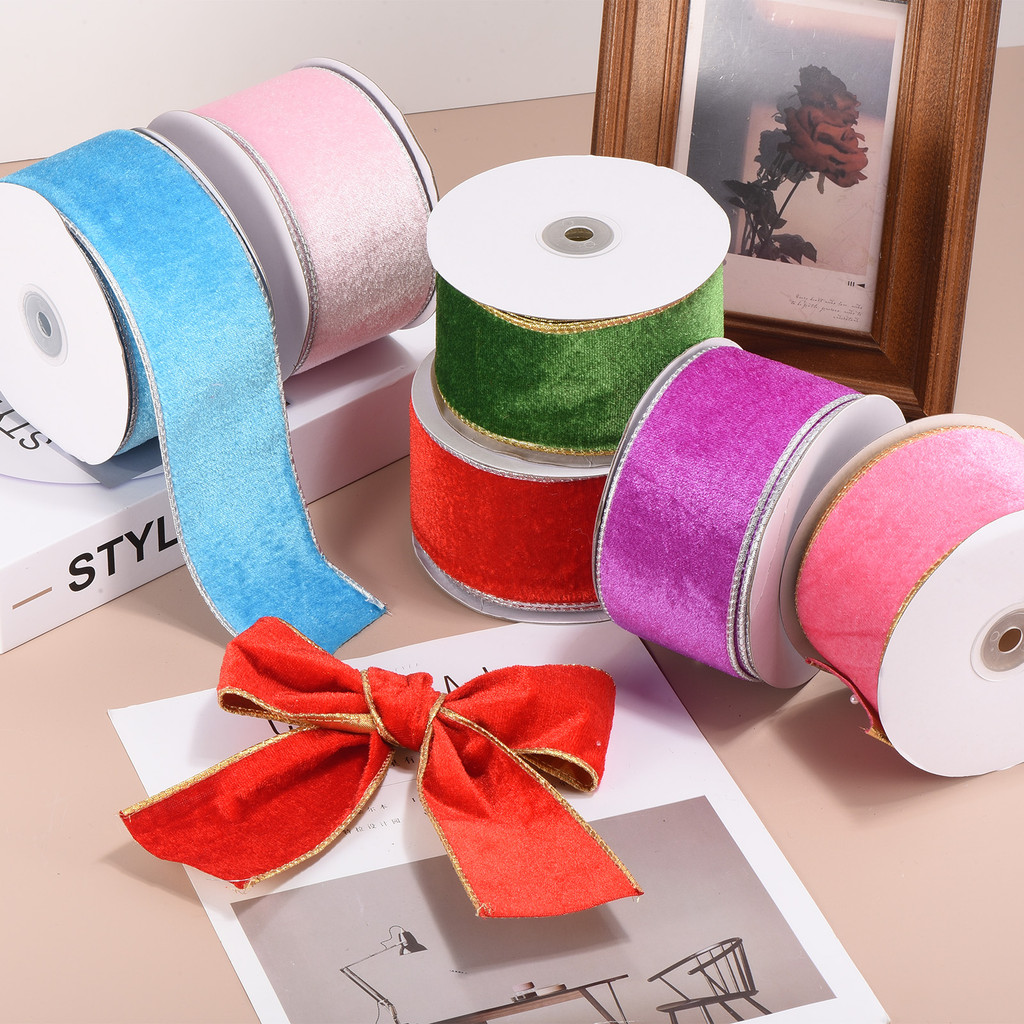 

Velvet Ribbons Gift Wrapping Ribbon Ribbon for Craft Birthday Wedding Festival Holiday Decoration 10 Yards x 2.5
