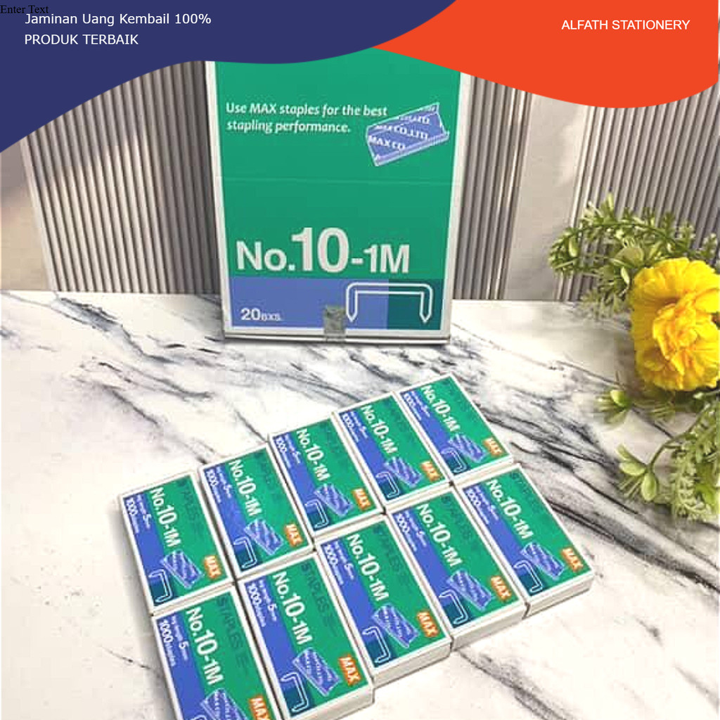 

Ecer MAX Isi Staples Max No.10 Original 1pcs 1pack isi 20