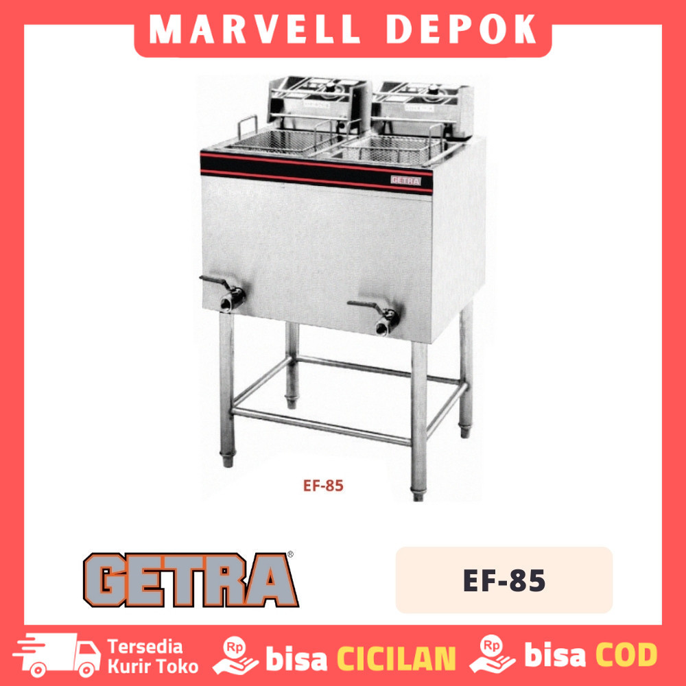 DEEP FRYER LISTRIK 2 TANK GETRA EF-85 PENGGORENGAN AYAM KENTANG FRIED CHICKEN ORIGINAL