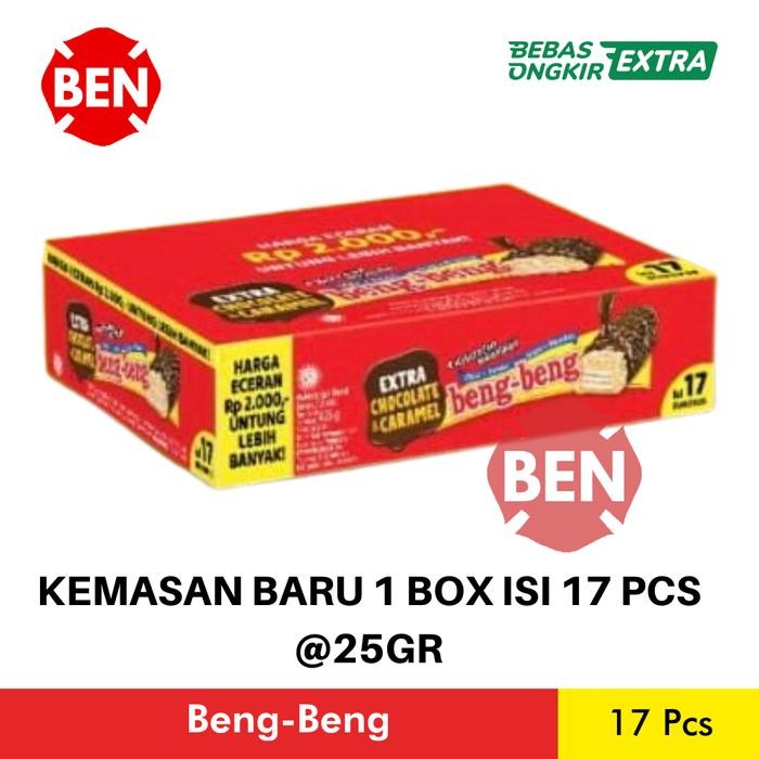 

Beng-Beng / Beng Beng Chocolate Coklat 1 dus (20 pcs) Terlaris