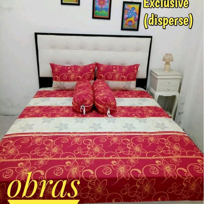 SPREI BATIK 180 SPREI MOTIF BATIK SULTAN HOMEMADE Katun DOBLE KARET PENGAIT - Exclusive Red, 120x200