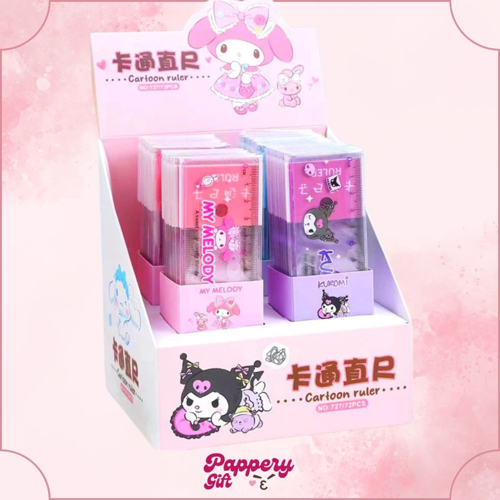 

(1Pcs) Penggaris 15 cm Viral Keras Packing Individual Transparan Akrilik Sanrio Labubu - SE0466