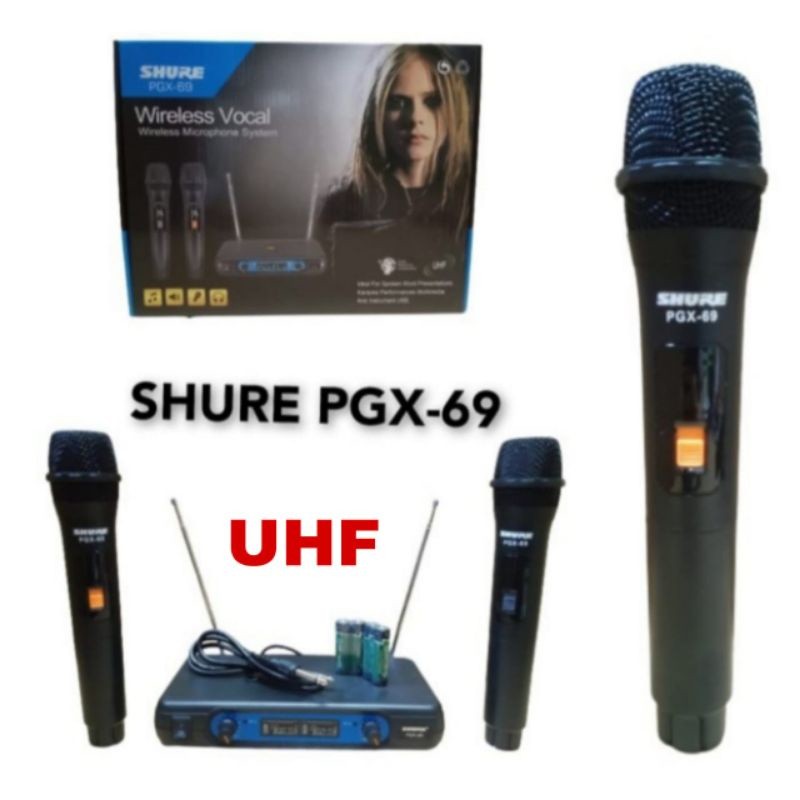 MIC/MICROPHONE SHURE PGX 69 PEGANG PEGANG UHF