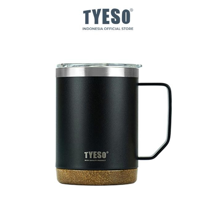 Tyeso  710ml Gelas Kopi Stainlessl Motif Kayu Anti Slip BPA FREE Tahan Panas 8 Jam Dingin 12 Jam Res