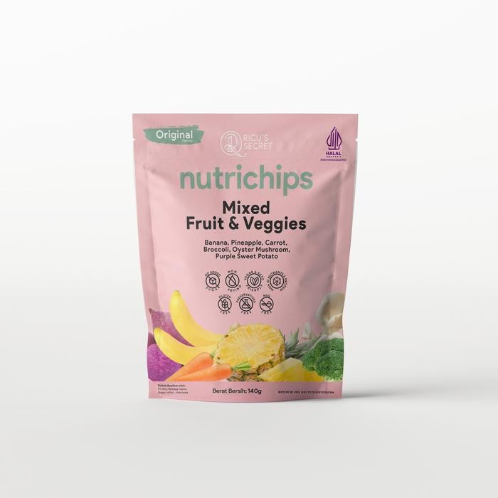 

[Ricu's Secret] Nutrichips - Snack Cemilan Keripik Buah & Sayuran - 140 gr