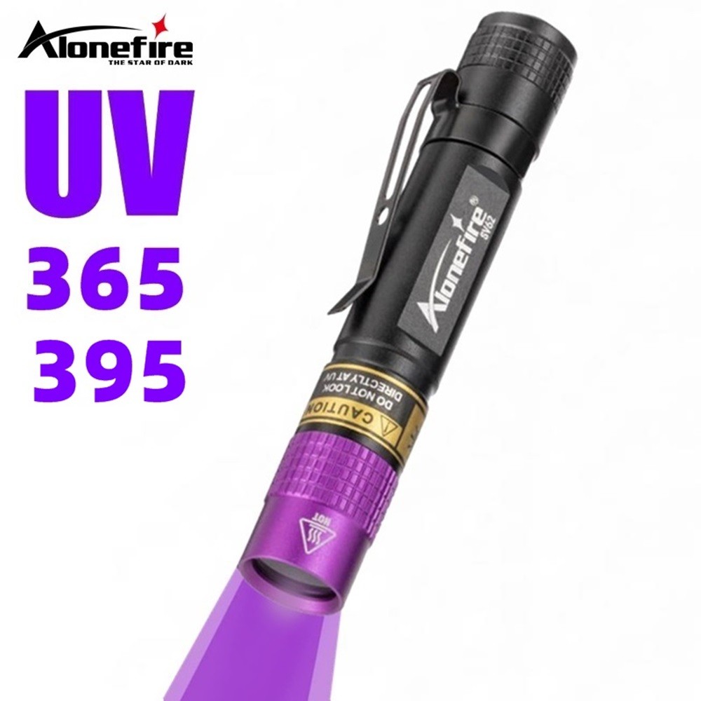 

365/395nm Ultra Violet Uv Flashlight Blacklight Light Money Ore Pet Urine Invisible ink Marker Stain Scorpion Detector Lamp SV62