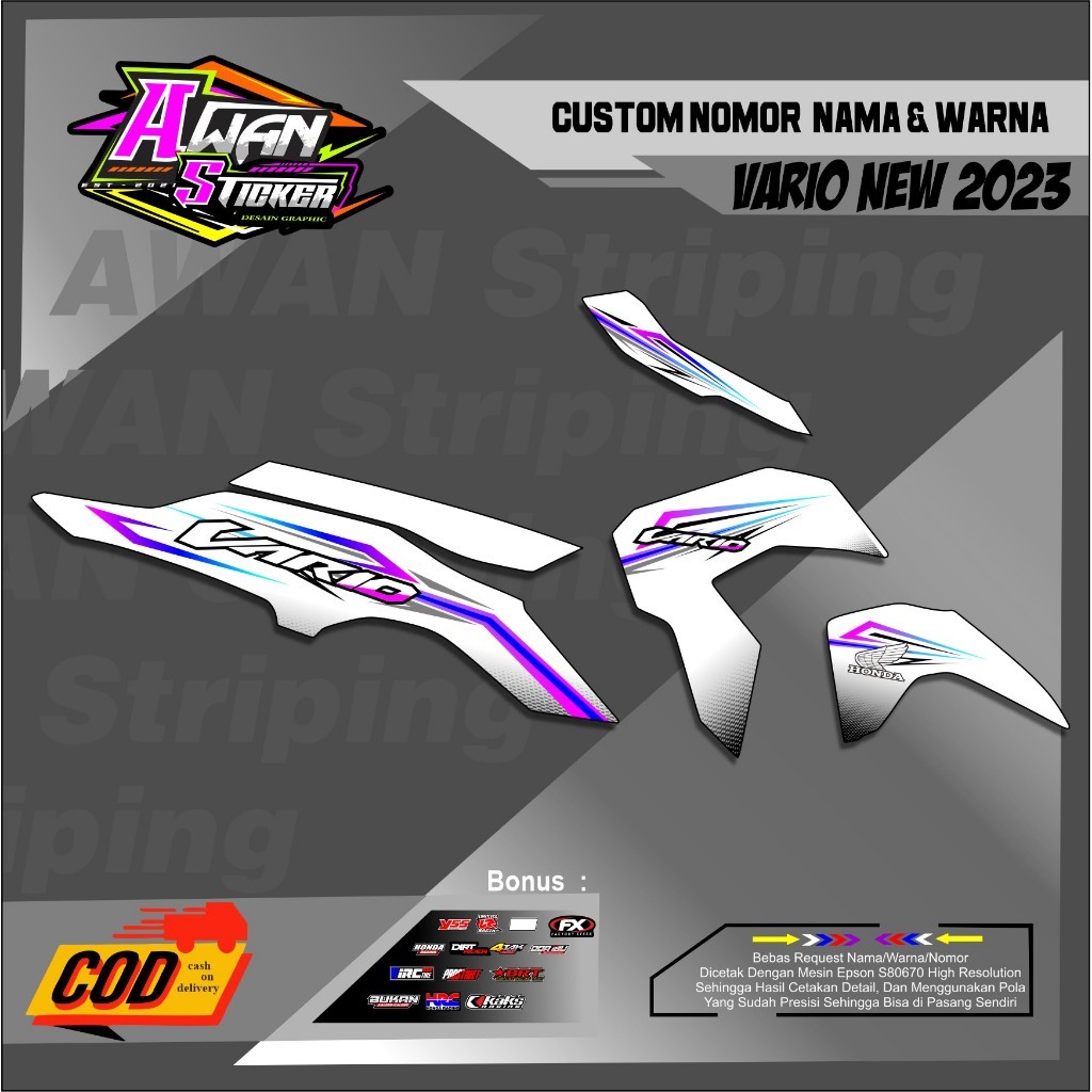 Stiker Striping Vario 125 New Variasi List Aksesoris Mody Motor Vario 125 new
