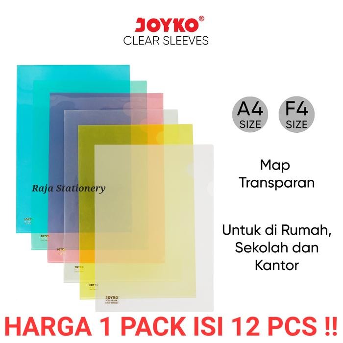 

AHHA JOYKO CLEAR SLEEVE A4 F4 MAP L BENING JOYKO FOLIO FILE FOLDER [12PCS] - A4