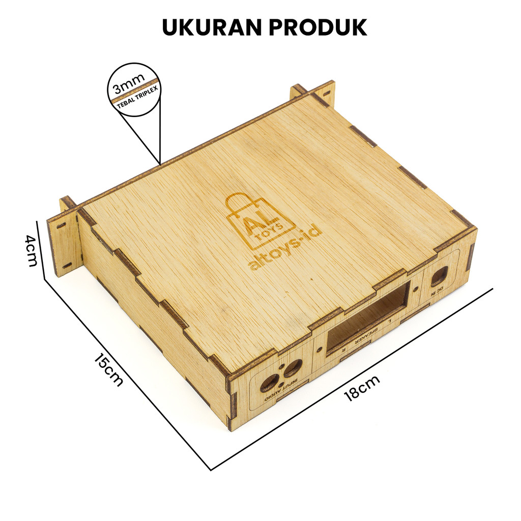Keka'Store Box Power Mini Model Built Up Ashley Box Miniatur Power Amplifier Triplek 3Mm Laser